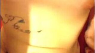 Amateur sexy inked girl gives amazing blowjob porn video